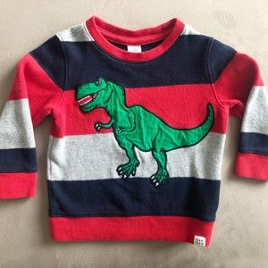 GAP Toddler Striped Sweater Dinosaur